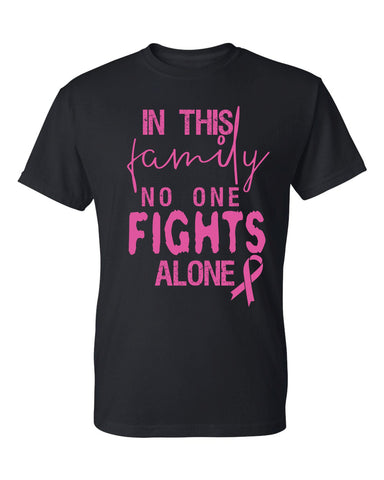 Kropsis Breast Cancer in This Family No Ones Fight Alone Men`s T-Shirt