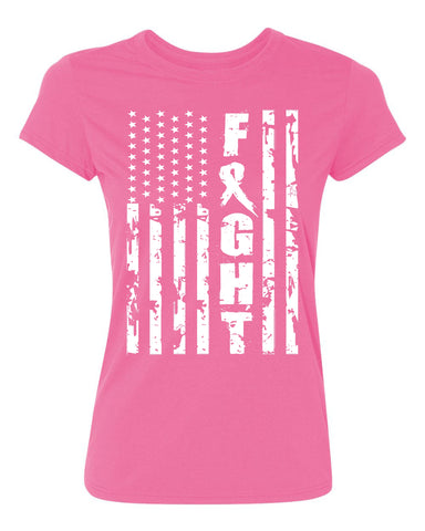 Kropsis Fight Flag Breast Cancer Awareness Women's T-Shirt
